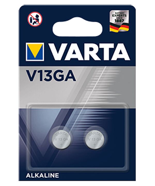 Varta Electronics V 13 GA 2er Blister Knopfzelle LR 44 