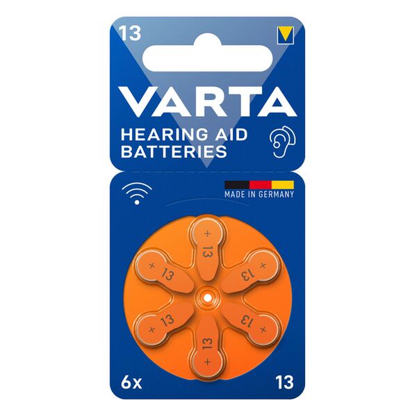 Varta Hearing Aid 13, 6er Blister  Hörgerät-Batterien