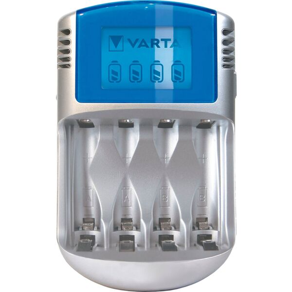Varta LCD Charger 12V USB inkl. 4 Akkus 2600 mAh Mignon AA 