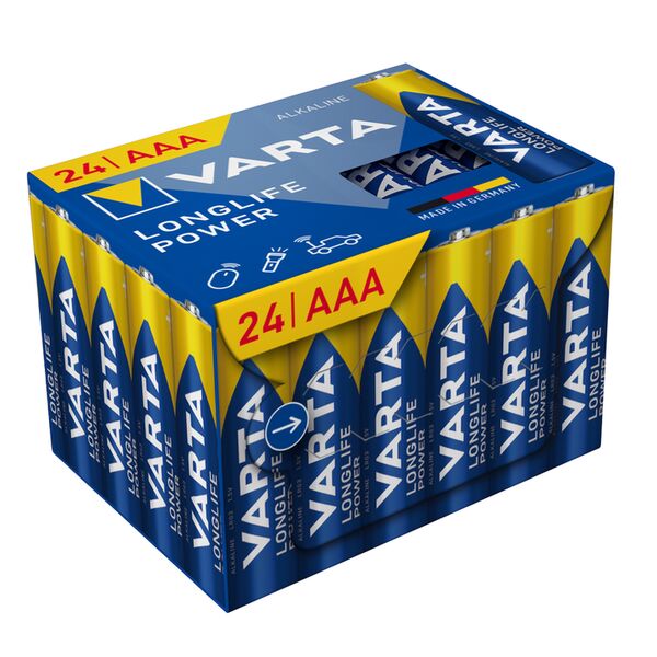 Varta Longlife Power Micro AAA CUBE24 Batterie plastikfrei 