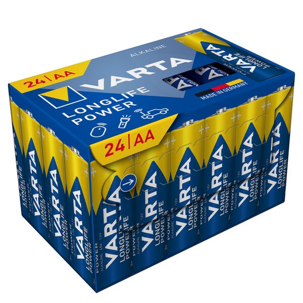 Varta Longlife Power Mignon AA CUBE24 Batterie plastikfrei 