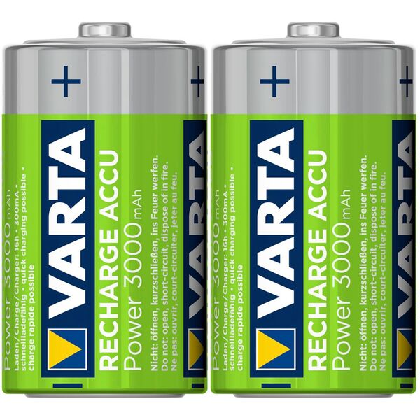 Varta Recharge Accu Power D 3000mAh  2er-Pack