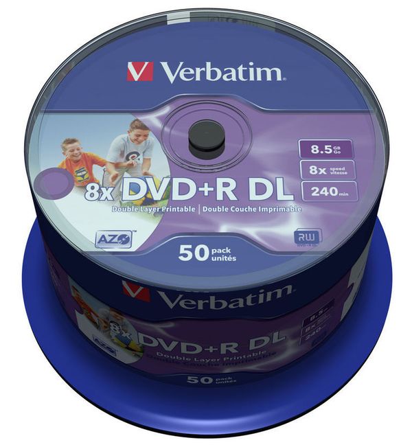 Verbatim DVD+R DL 8x ink 50-SP 