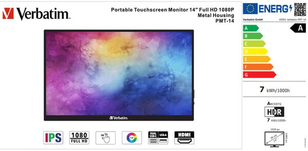 Verbatim portabler Monitor  PMT-14 
