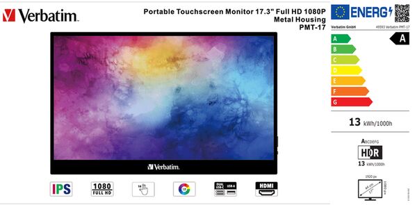 Verbatim portabler Monitor  PMT-17