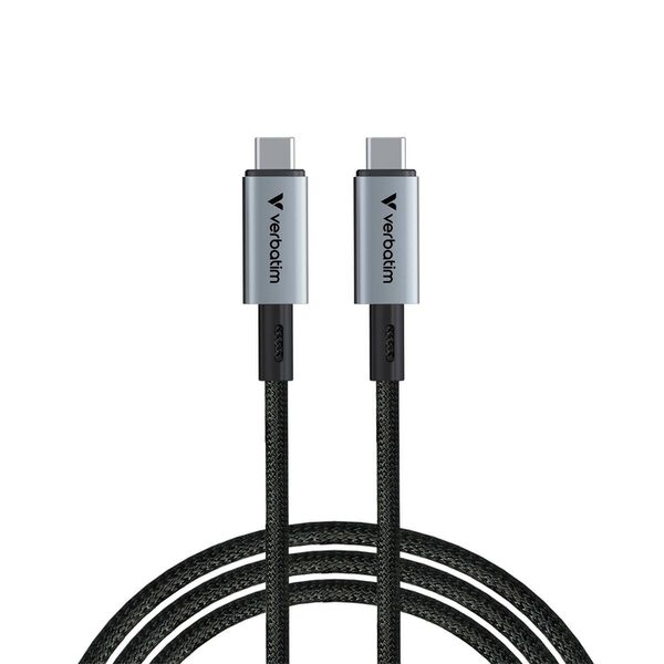 Verbatim USB-C/USB-C 1,2m schwarz 240W Ladekabel, Sync&Charge, 40GBit/s 
