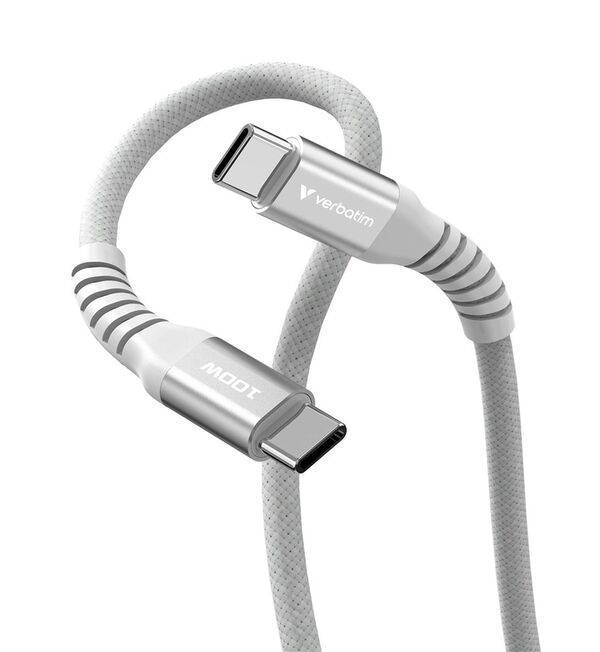 Verbatim USB-C/USB-C Ladekabel 1,2m Sync&Charge, 100W, 480MBit/s, Magnetic  grau