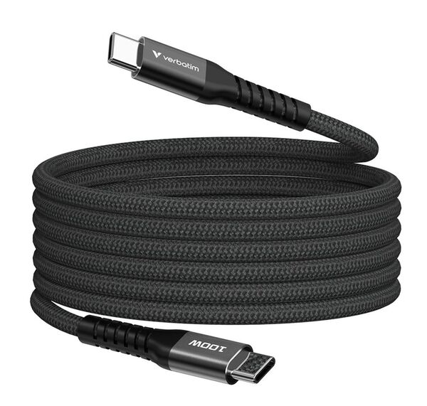 Verbatim USB-C/USB-C Ladekabel 1,2m Sync&Charge, 100W, 480MBit/s, Magnetic  schwarz