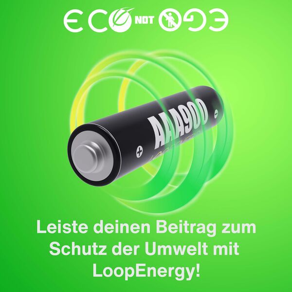 Verico LoopEnergy mit USB-C Eingang  USB AAA-Akkus 900mWh