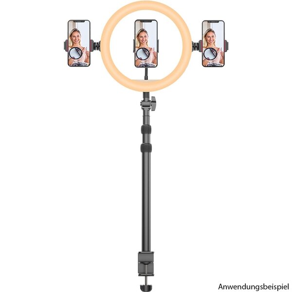 VIJIM K10 RGB Ringlampe mit Tischklemme 