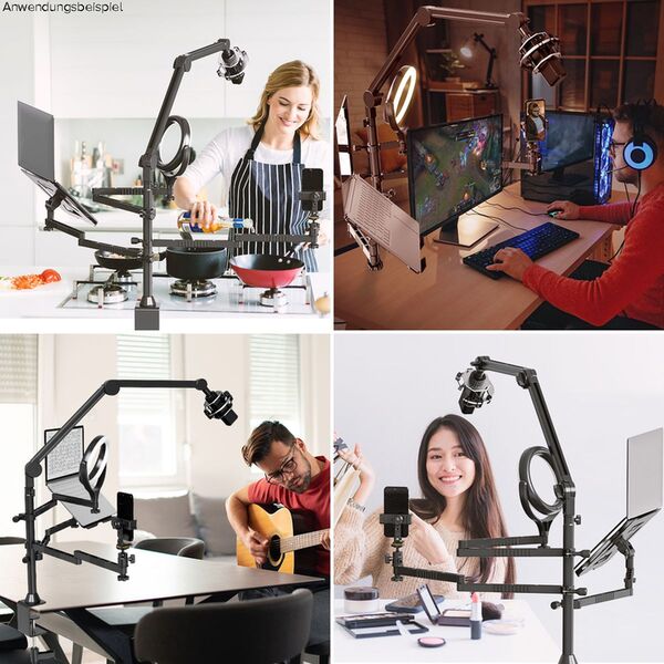 VIJIM Live Broadcast Stand XL mit 4 Armen 