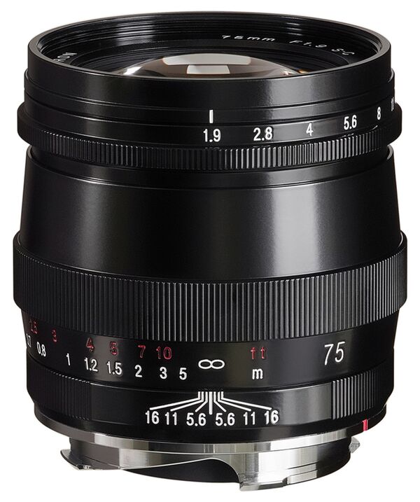 Voigtländer Ultron 75mm f/1,9 S.C.  VM  Leica M schwarz