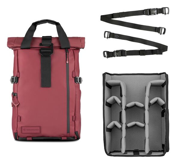 Wandrd PRVKE V4 31L  Pro Photography Bundle Rhone Burgundy