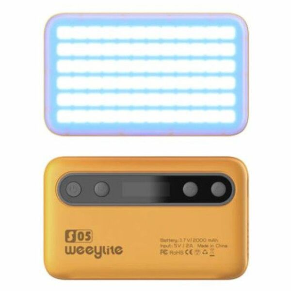 Weeylite S05 portable pocket RGB Light  gelb