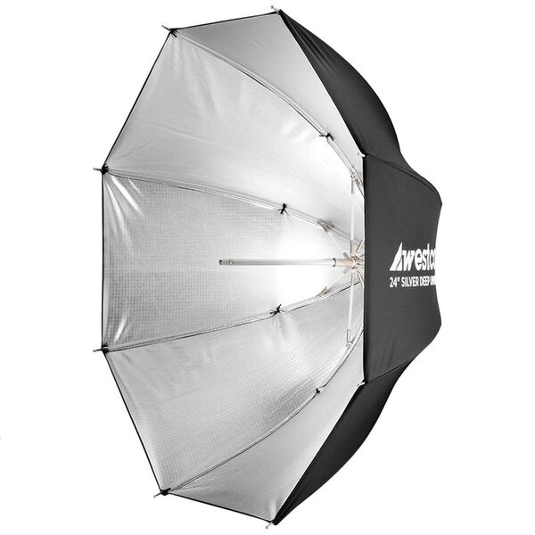 Westcott Deep Umbrella Silver Bounce  60 cm