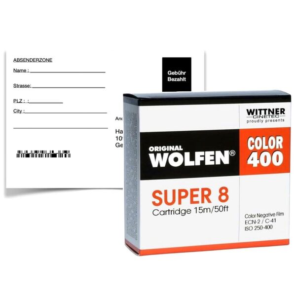 Wolfen Color 400 Super 8, 15 m ISO 250-400  mit Entwicklung + 2K Scan Download