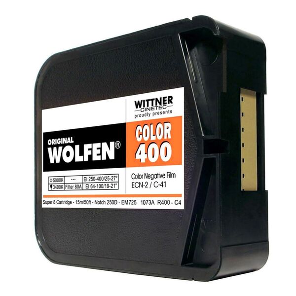 Wolfen Color 400 Super 8, 15 m ISO 250-400  mit Entwicklung + 2K Scan Download