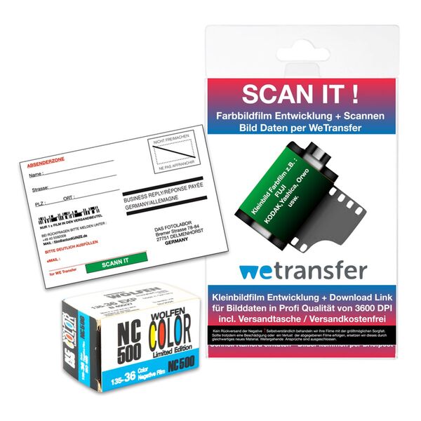 Wolfen Color Classic NC500-36 Film  inkl. Bilddatenentwicklung