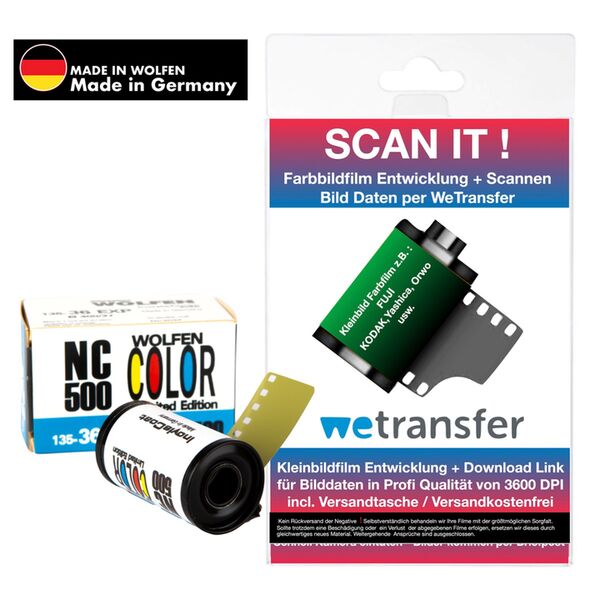 Wolfen Color Classic NC500-36 Film  inkl. Bilddatenentwicklung