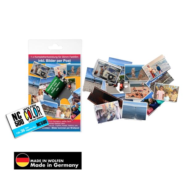 Wolfen Color Classic NC500-36 Film  inkl. Bilddatenentwicklung + Fotodruck 10x15