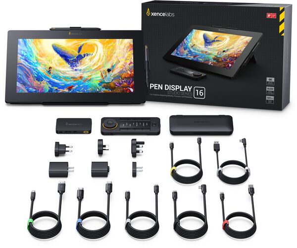 Xencelabs Pen Display 16 Studio Series inkl.Tischaufsteller + Zubehör 