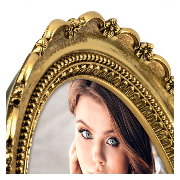 ZEP Beziers ovaler Rahmen aus Harz zum Hängen und Stellen  10x15 cm gold