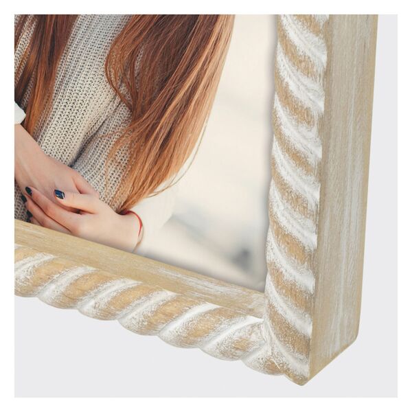 ZEP Lisse Holzrahmen zum Hängen und Stellen  10x15 cm weiß/natur, Vintage