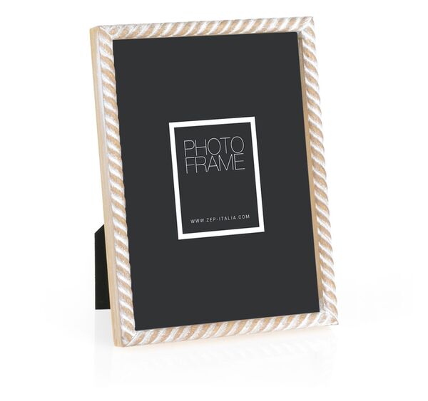 ZEP Lisse Holzrahmen zum Hängen und Stellen  15x20 cm weiß/natur, Vintage