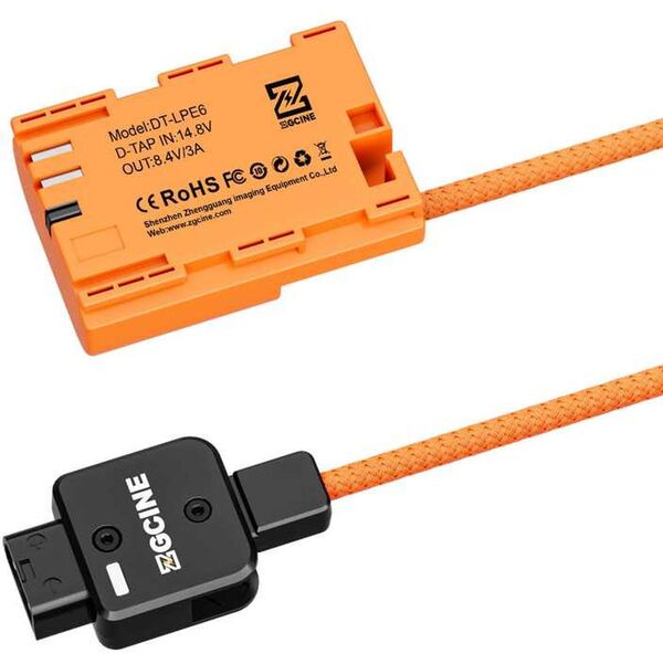 ZGCINE D-Tap To LPE6 Dummy Battery Cable (DT-LPE6) 