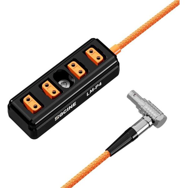 ZGCINE Lemo 2-PIN Male To 4-D-TAP Port Splitter Adapter (LM-P4) 