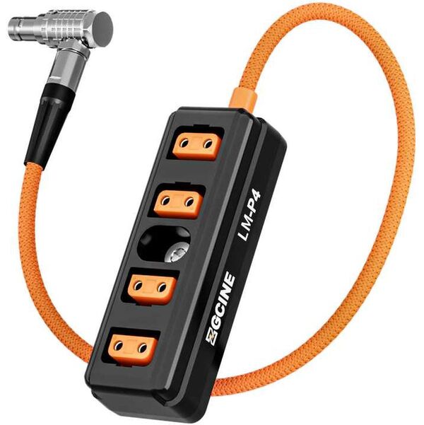 ZGCINE Lemo 2-PIN Male To 4-D-TAP Port Splitter Adapter (LM-P4) 