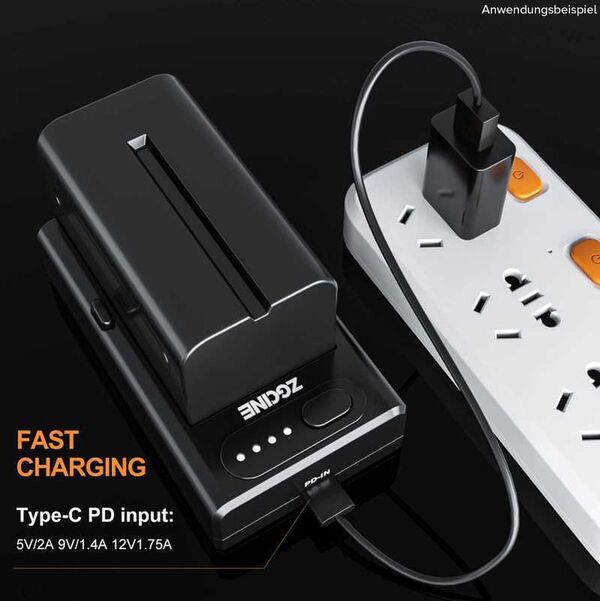 ZGCINE NPF USB-C Multi-Charger/ Adapter D-Tap/USB-C PD/USB-A (NPF-01) 