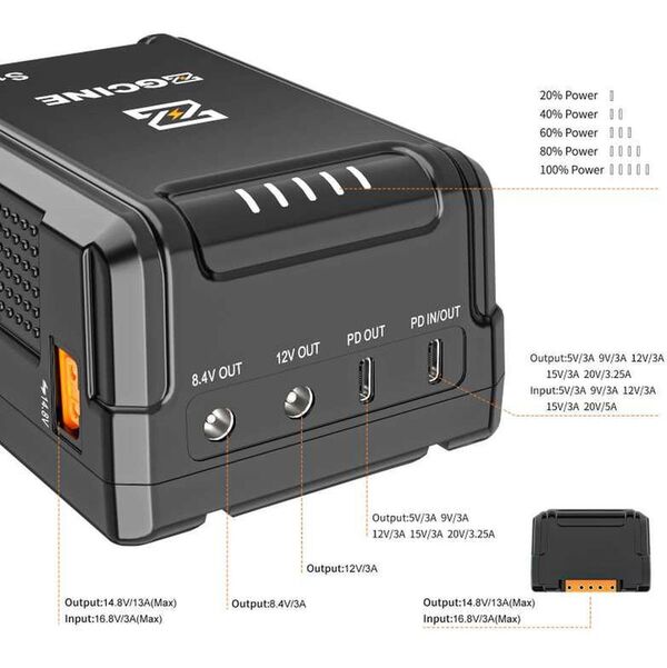 ZGCINE V-Mount Battery S-Serie  133WH ZG-S150