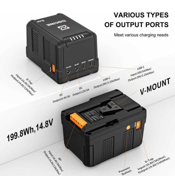 ZGCINE V-Mount Battery S-Serie  200WH  ZG-S200