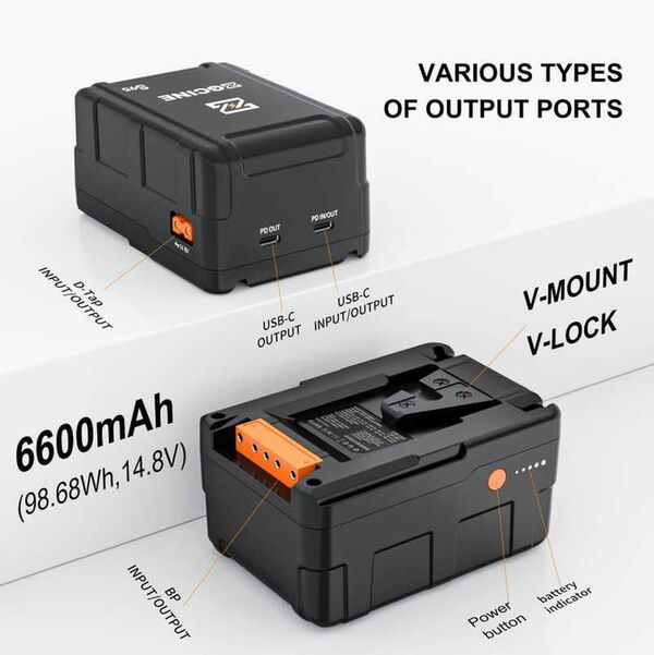 ZGCINE V-Mount Battery S-Serie  98WH ZG-S95