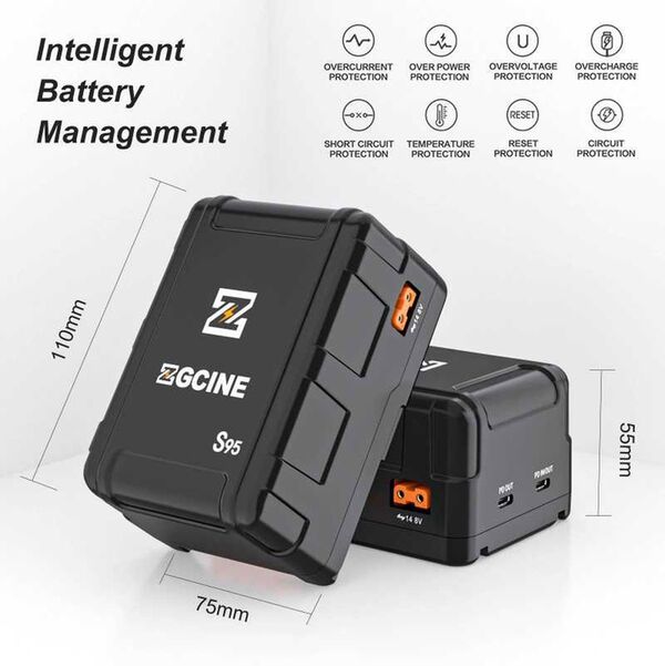 ZGCINE V-Mount Battery S-Serie  98WH ZG-S95