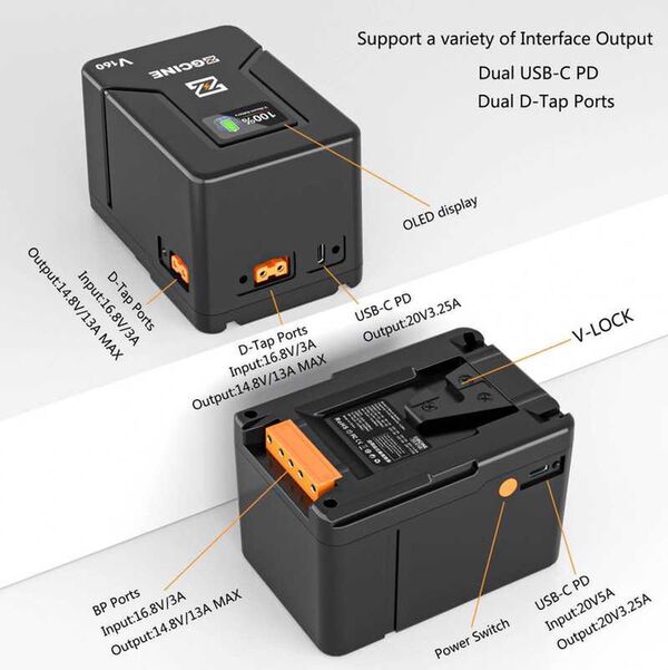 ZGCINE V-Mount Battery V-Serie  142WH  ZG-V160