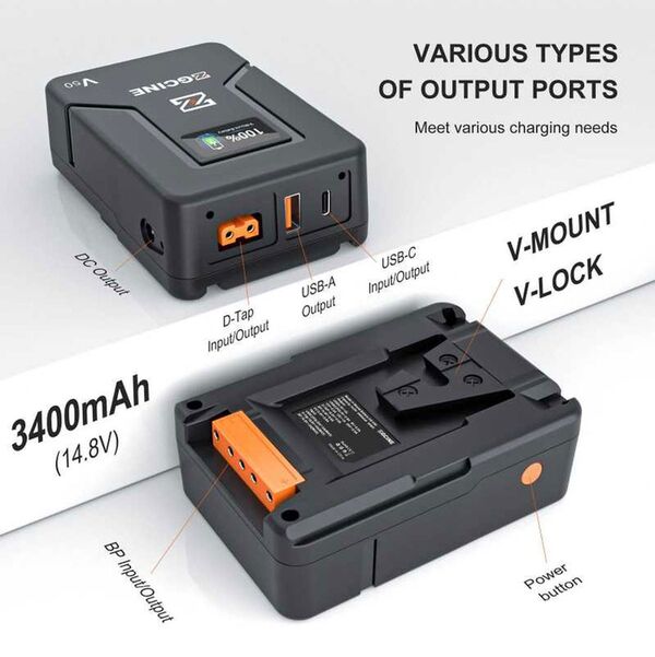 ZGCINE V-Mount Battery V-Serie  50WH  ZG-V50