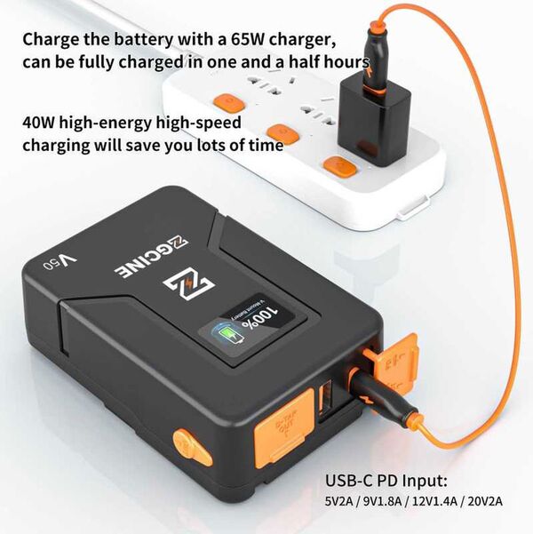 ZGCINE V-Mount Battery V-Serie  50WH  ZG-V50