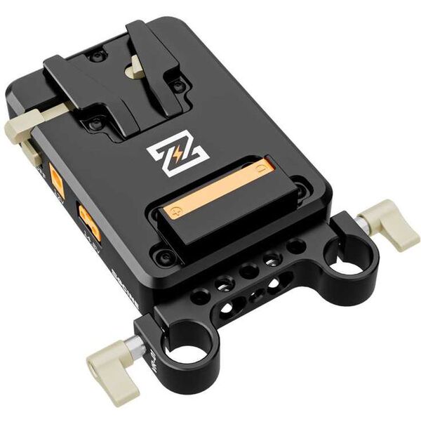 ZGCINE V-Mount Plate/Charger On 15mm Rod Mount (VM-VP2-K1) 