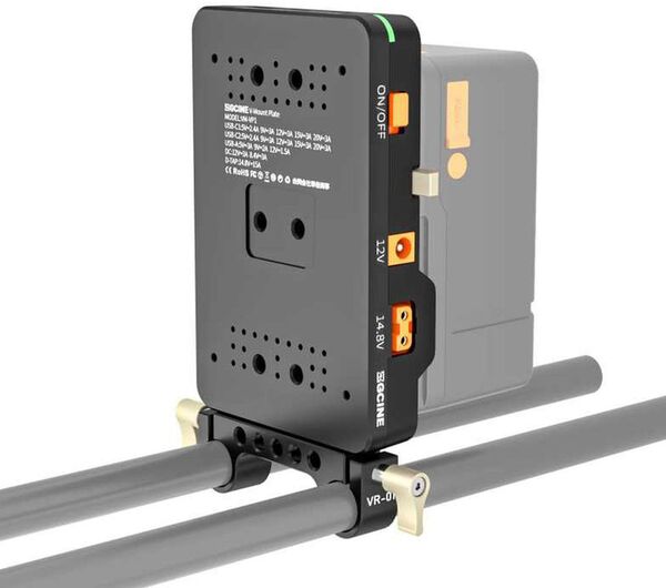 ZGCINE V-Mount Plate On 15mm Rod Mount (VM-VP1-K1) 