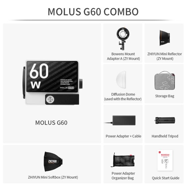 Zhiyun MOLUS G60 COMBO LED Leuchte 