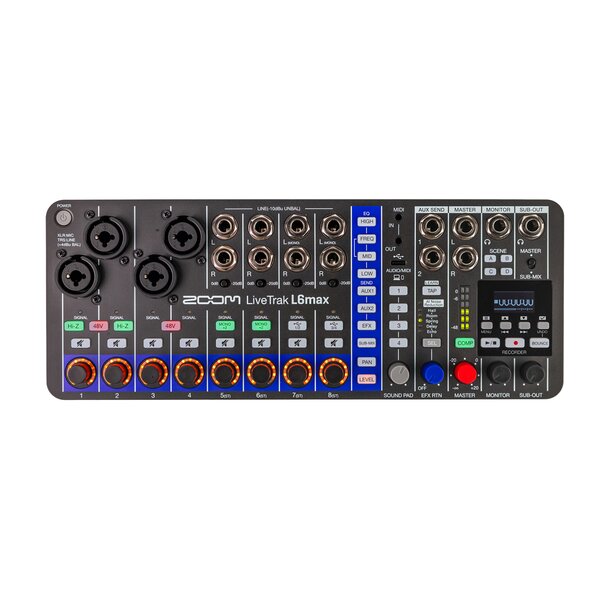 Zoom LiveTrak L-6max, schwarz digitales Mischpult 