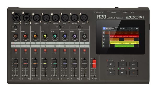 Zoom MultiTrak R20, schwarz 16-Spur-Recorder 