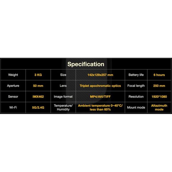 ZWO Smart Telescope AP 50/250 Seestar S50 