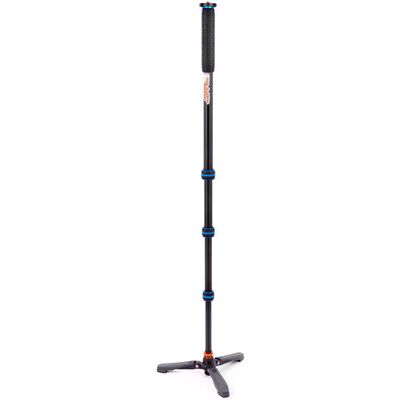 3 Legged Thing Trent 2.0 Einbeinstativ aus Aluminium  Blau mit Docz2 Fußstabilisator