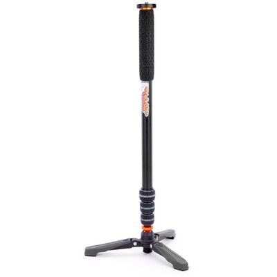 3 Legged Thing Trent 2.0, Einbeinstativ aus Aluminium  Grau mit Docz2 Fußstabilisator