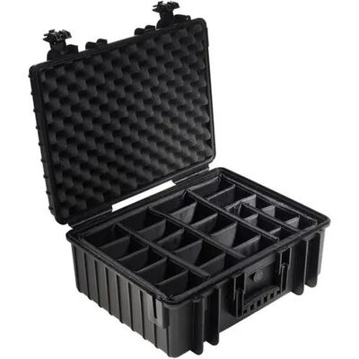 B&W Outdoor.cases type 6000  mit Trennwand System (RPD) schwarz