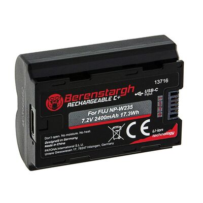 Berenstargh Akku Fuji NP-W235 2400mAh USB-C Input 