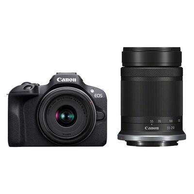 Canon EOS R100 + RF-S 18-45 mm IS STM + 5,0-7,1/55-210 mm IS STM 